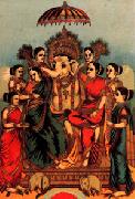 Raja Ravi Varma Asthasiddi oil painting on canvas